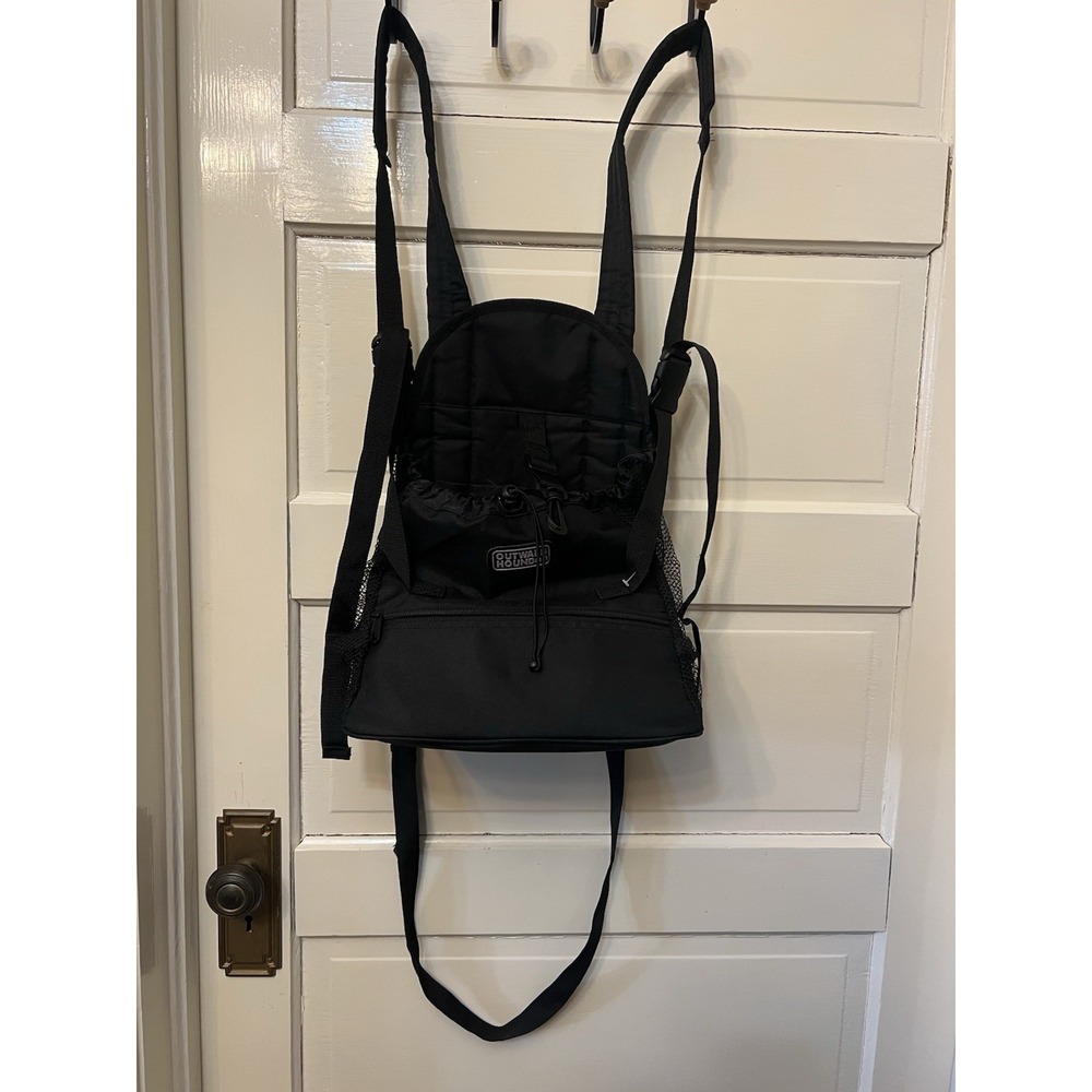 Outward Hound Small Dog Front Carrier Black Adjustable Straps Pet Travel Bag